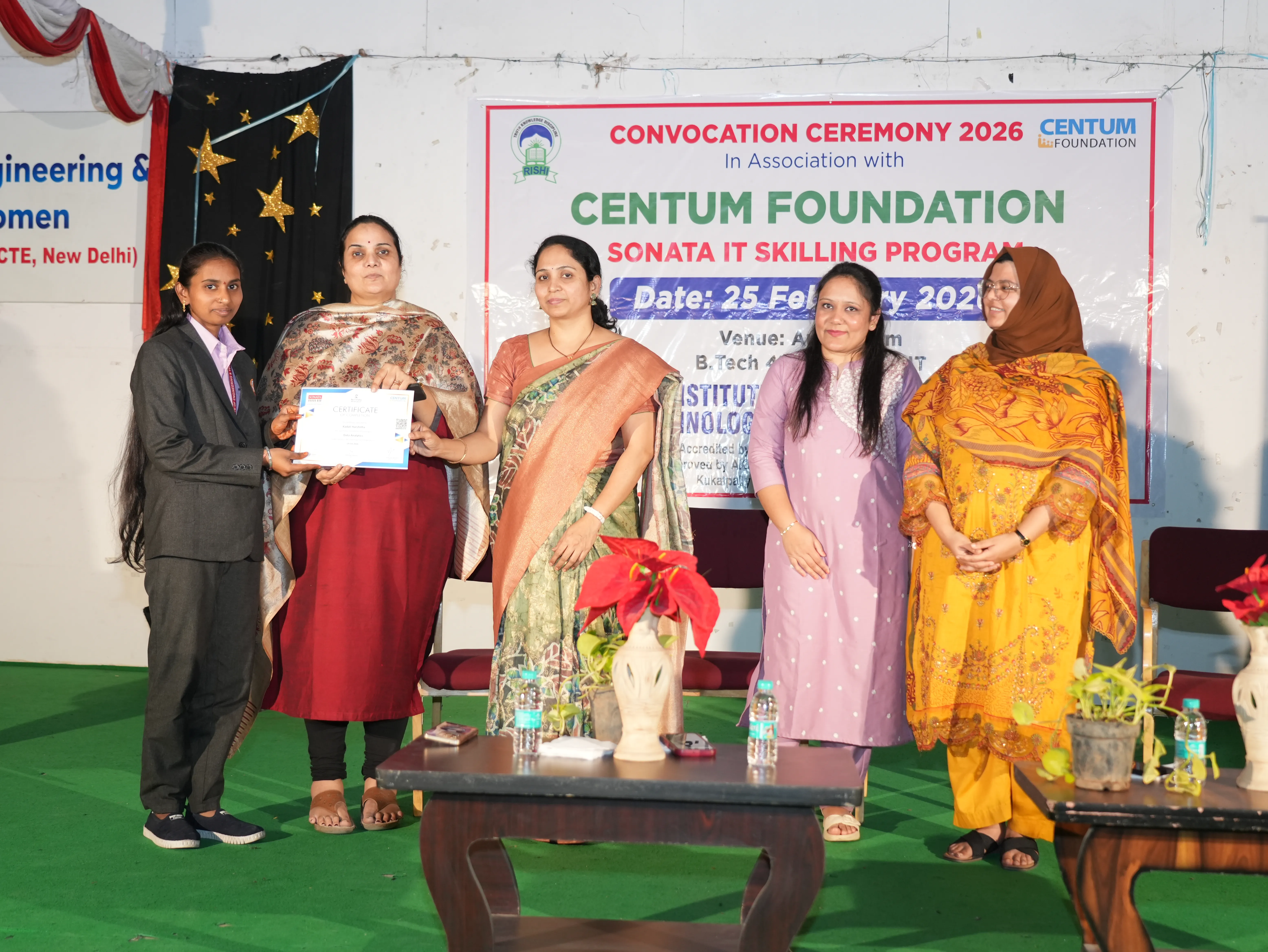 Convocation Ceremony of Sonata CSR through Centrum foundation for 4 th year students - RITW